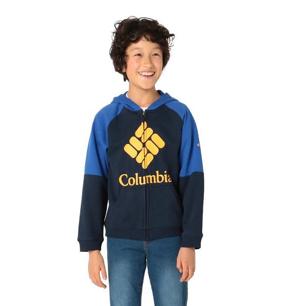 Columbia Logo Hoodies Navy Azul For Boys NZ48572 New Zealand